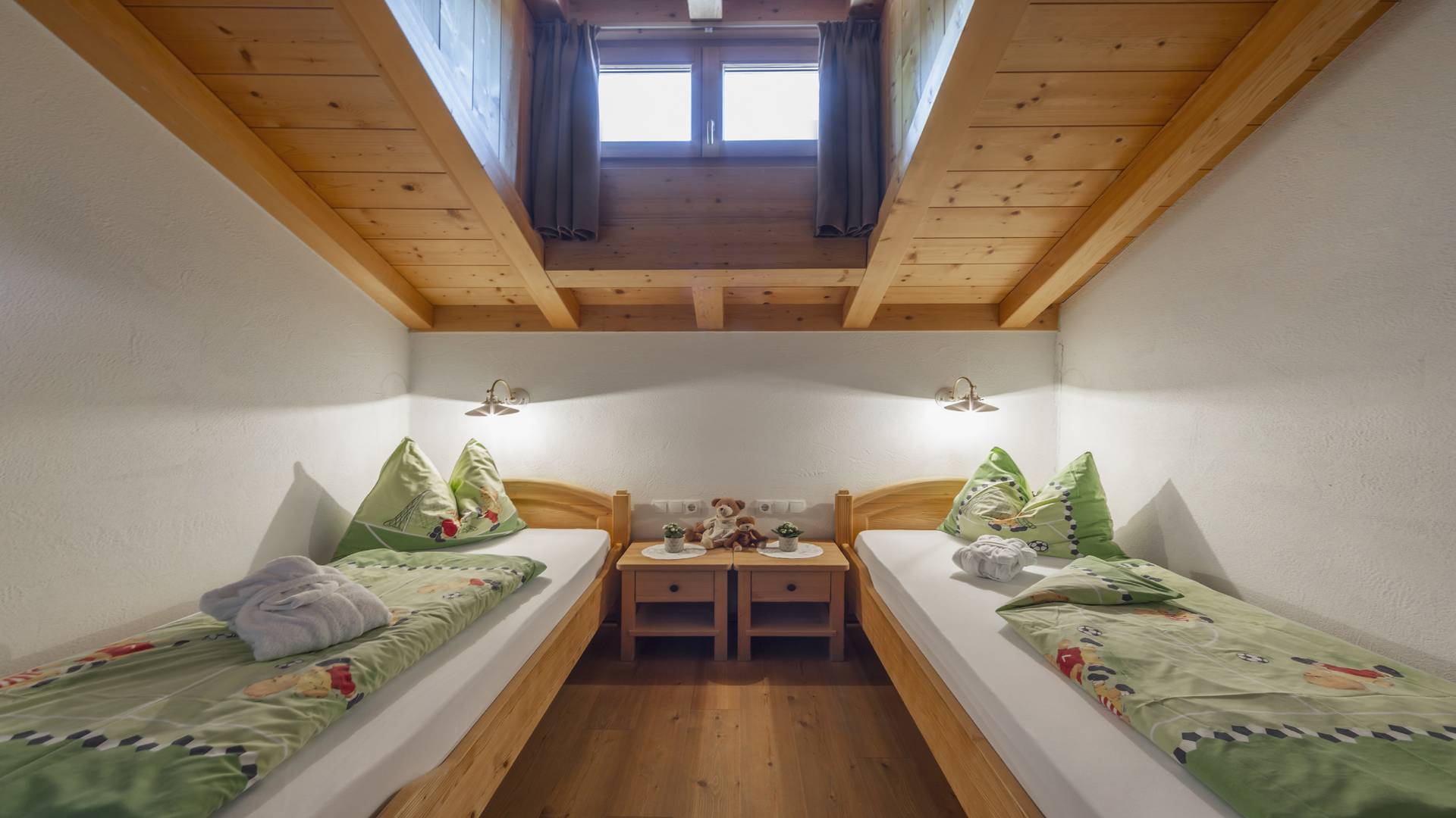 Lodnerspitze Schlafzimmer Familienalm & Almchalets Taser Alm